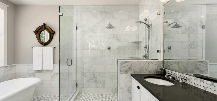 bathroom shower door installation in Hialeah