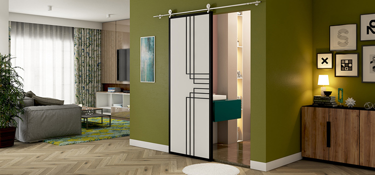 sliding bathroom door installation in Hialeah